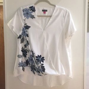 Vince Camuto Wrap-Front Draped Top